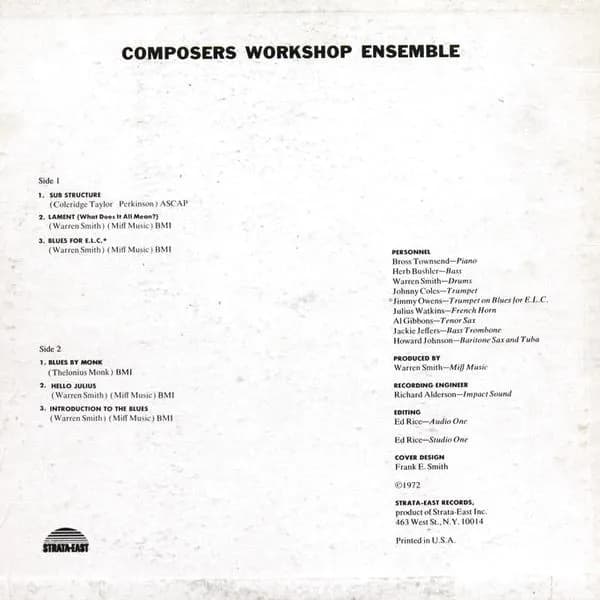 Composer's Workshop Ensemble With Warren Smith — Composers Workshop Ensemble
