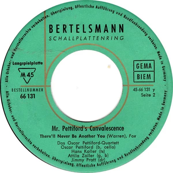 The Oscar Pettiford Quartet — Mr. Pettiford's Convalescence