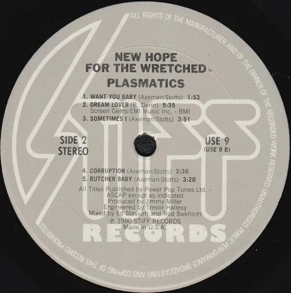 Plasmatics (2) — New Hope For The Wretched