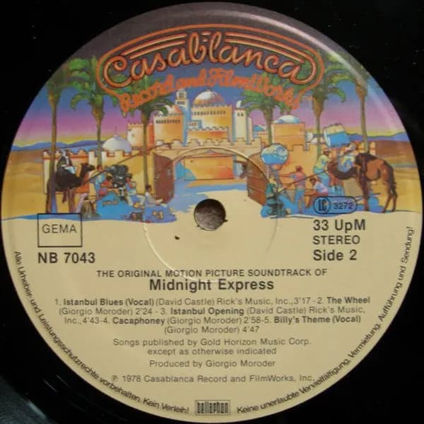 Giorgio Moroder — Midnight Express (Music From The Original Motion Picture Soundtrack)