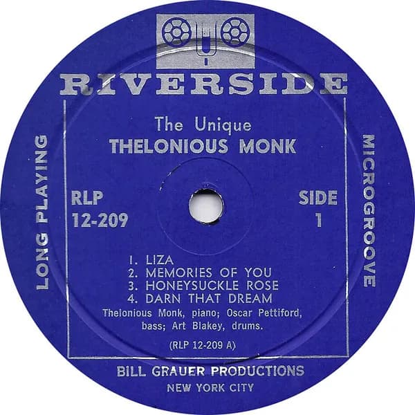 Thelonious Monk — The Unique Thelonious Monk