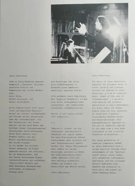 Iancu Dumitrescu — Medium II / Cogito
