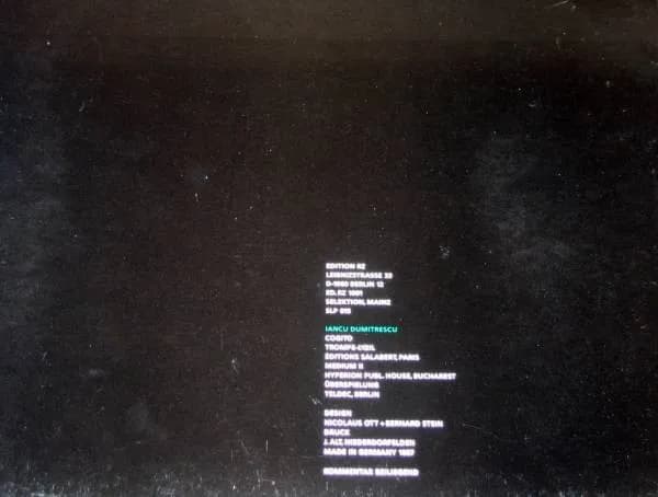 Iancu Dumitrescu — Medium II / Cogito