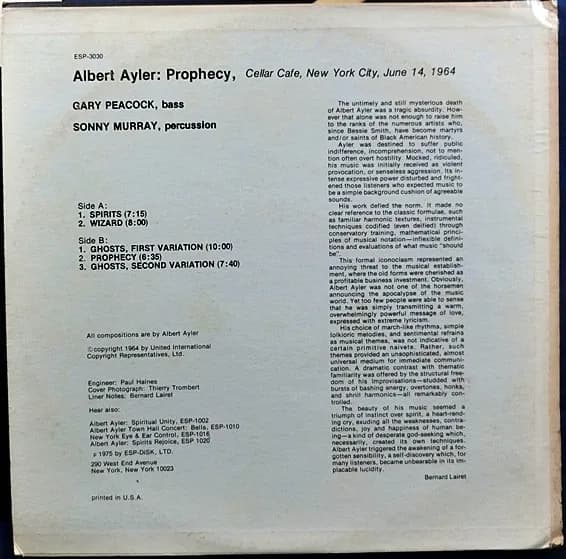 Albert Ayler — Prophecy