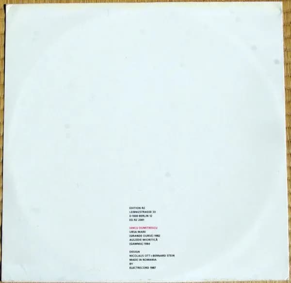 Iancu Dumitrescu — Ursa Mare / Aulodie Mioritica