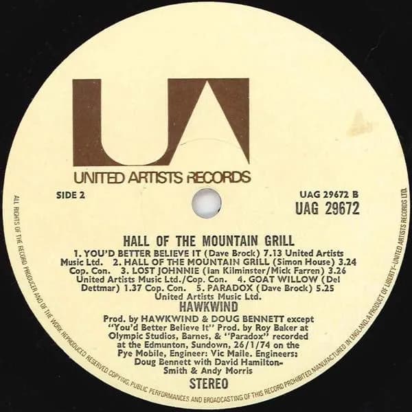 Hawkwind — Hall Of The Mountain Grill