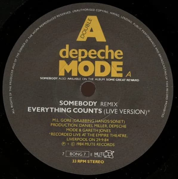 Depeche Mode — Blasphemous Rumours / Somebody