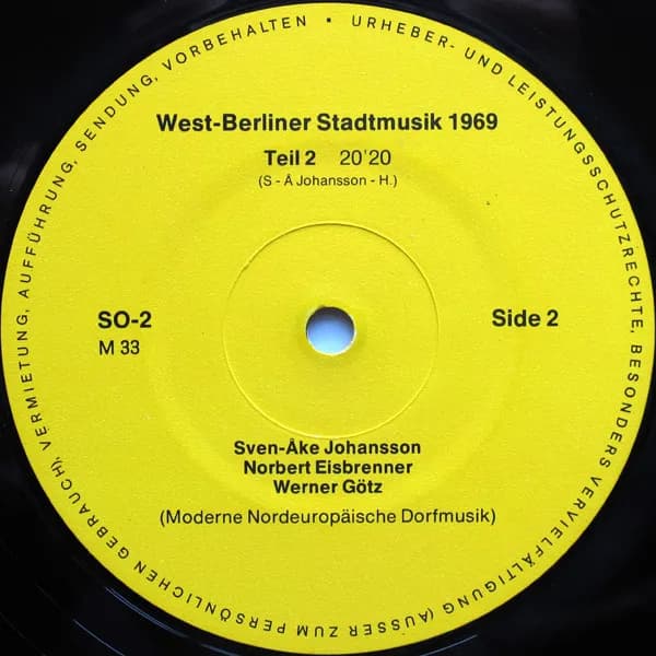 Moderne Nordeuropäische Dorfmusik — West-Berliner Stadtmusik 1969