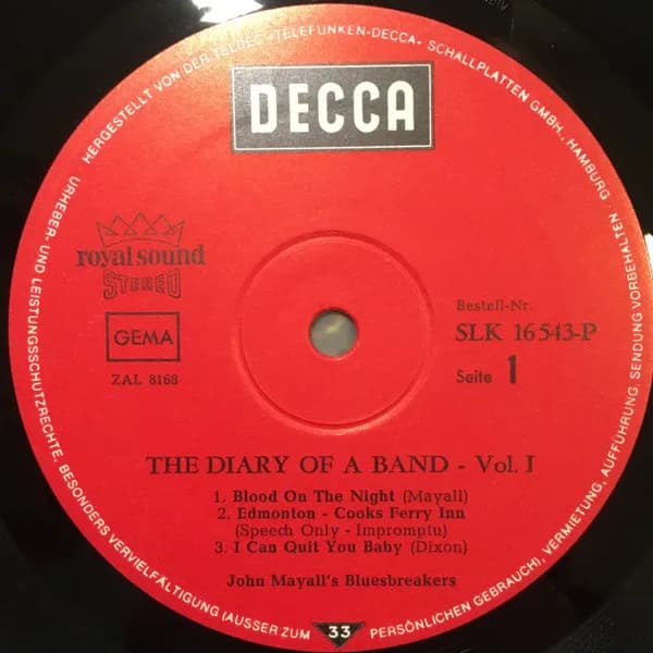 John Mayall — The Diary Of A Band (Volume One)