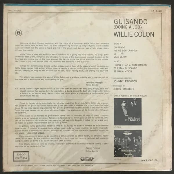 Willie Colón — Guisando/Doing A Job