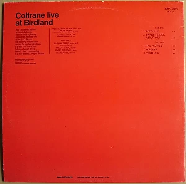John Coltrane — Live At Birdland