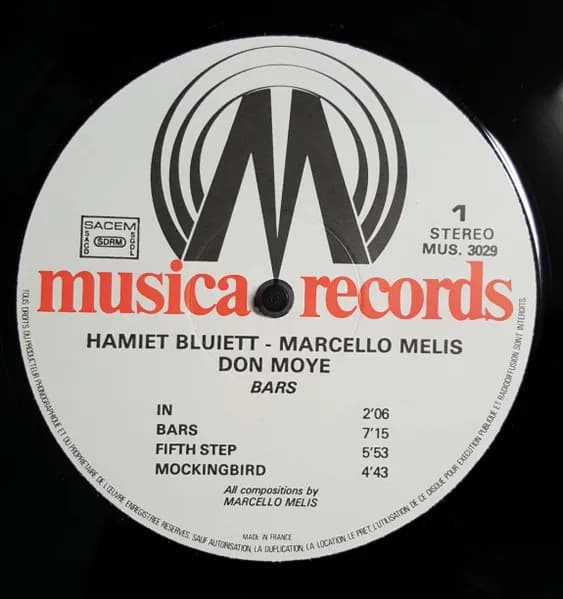 Hamiet Bluiett, Marcello Melis, Famoudou Don Moye — Bars