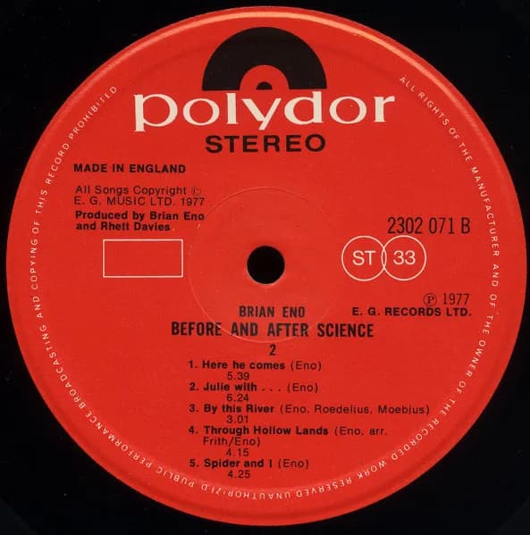 Brian Eno — Before And After Science