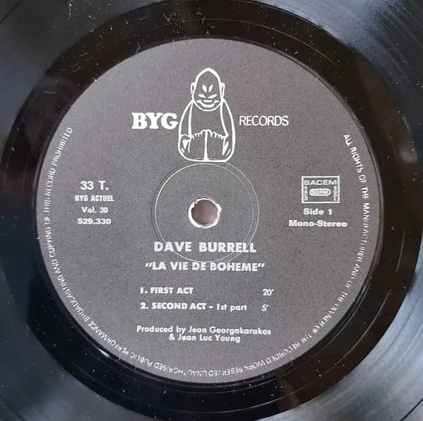 Dave Burrell — La Vie De Bohême