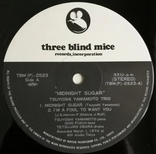 Tsuyoshi Yamamoto Trio — Midnight Sugar