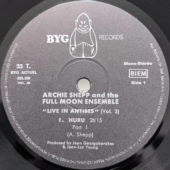 Archie Shepp And The Full Moon Ensemble — Live In Antibes (Vol. 2)