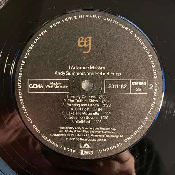 Andy Summers, Robert Fripp — I Advance Masked