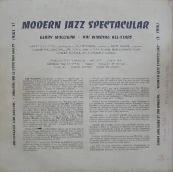 Gerry Mulligan - Kai Winding All Stars — Modern Jazz Spectacular