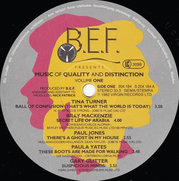 British Electric Foundation — Music Of Quality And Distinction Volume One