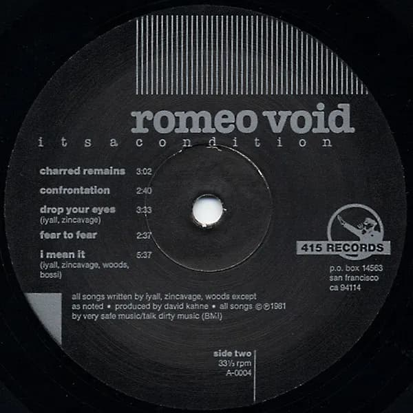 Romeo Void — Itsacondition