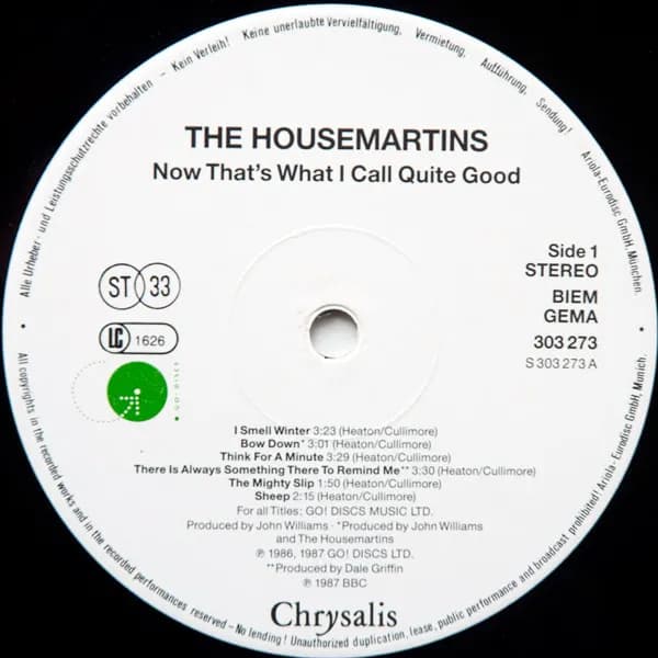 The Housemartins — Now That's What I Call Quite Good