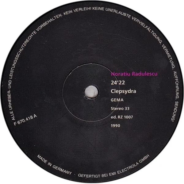 Horatiu Radulescu — Clepsydra · Astray