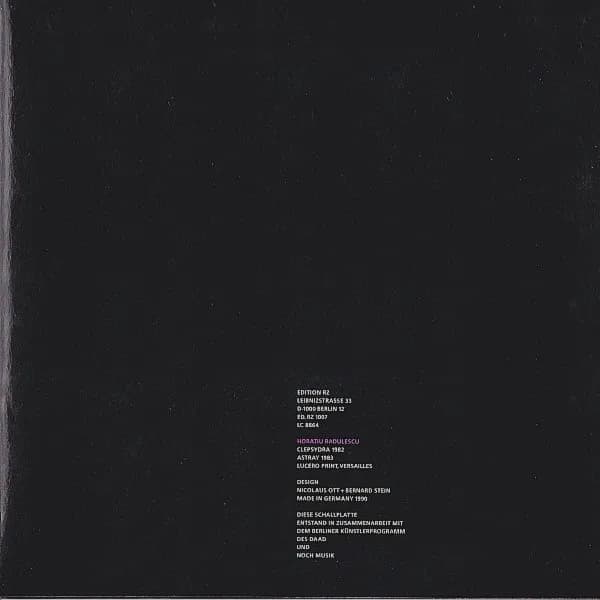 Horatiu Radulescu — Clepsydra · Astray