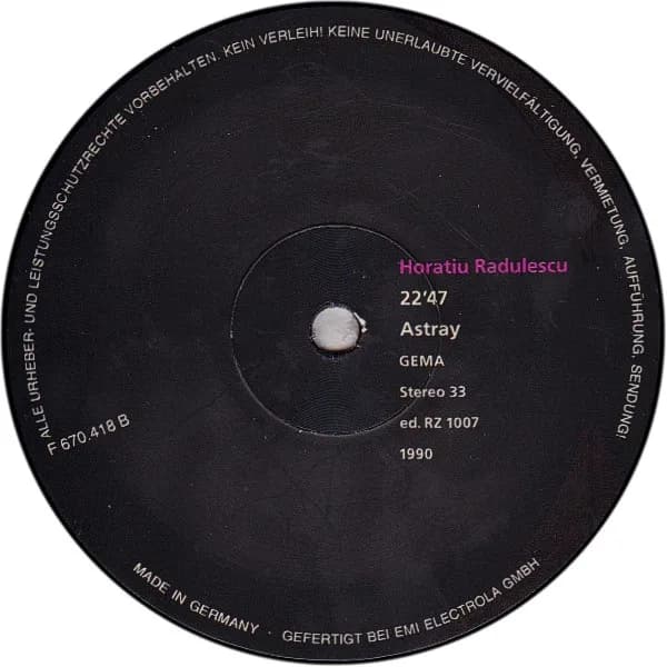 Horatiu Radulescu — Clepsydra · Astray