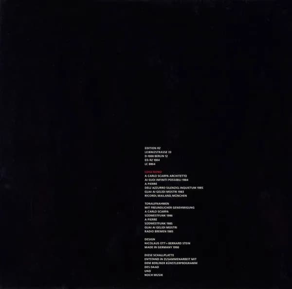 Luigi Nono — A Carlo Scarpa · A Pierre · Guai Ai Gelidi Mostri