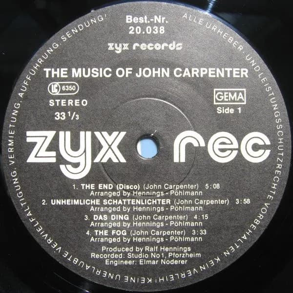The Splash Band — The Music Of John Carpenter
