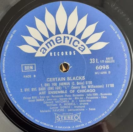 The Art Ensemble Of Chicago — Certain Blacks
