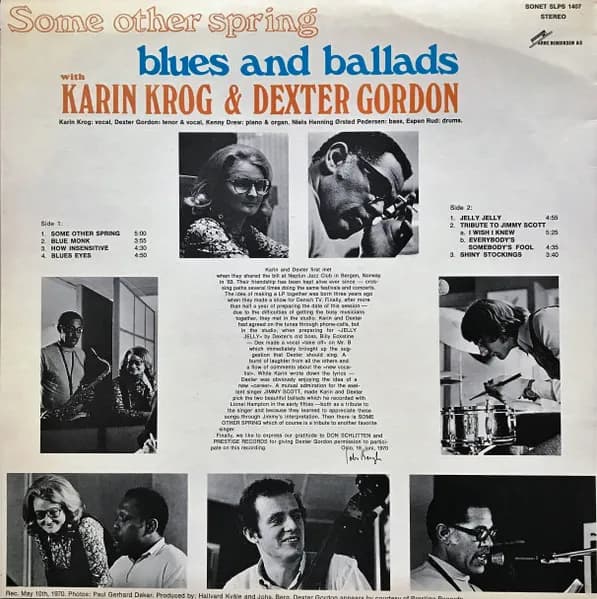 Karin Krog & Dexter Gordon — Some Other Spring Blues And Ballads