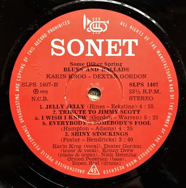 Karin Krog & Dexter Gordon — Some Other Spring Blues And Ballads