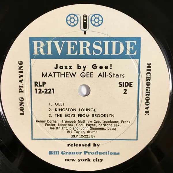 Matthew Gee All-Stars — Jazz By Gee