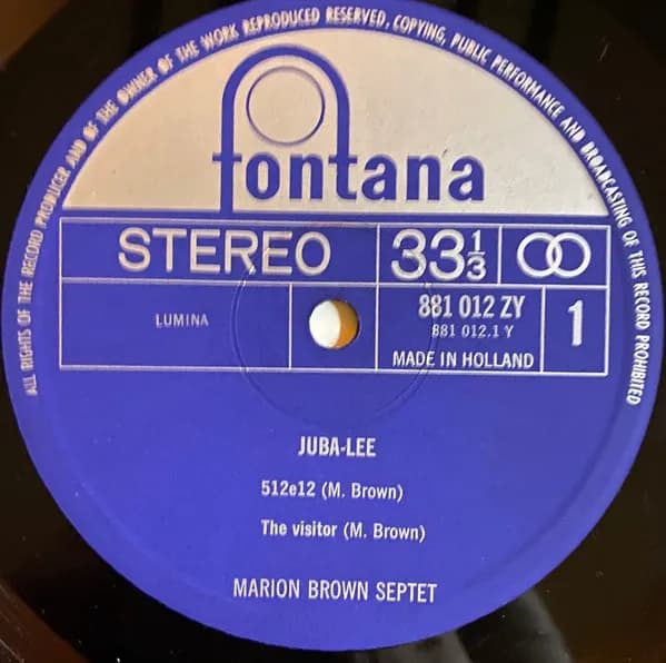 Marion Brown Septet — Juba-Lee