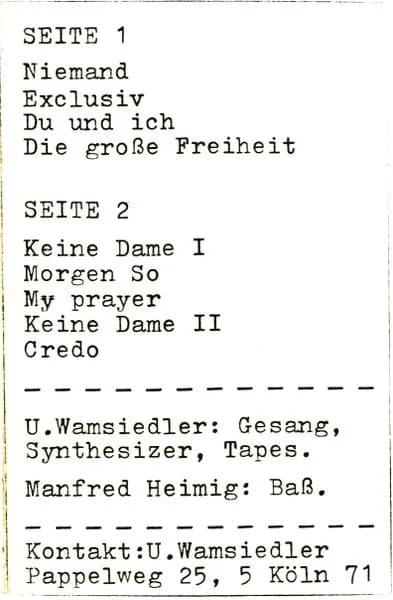 Das Fräulein Niemand — Das Fräulein Niemand