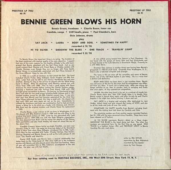 Bennie Green — Blows His Horn