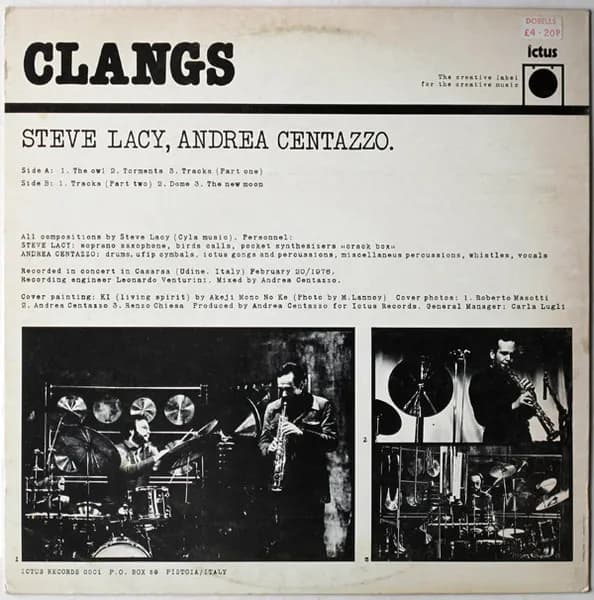 Steve Lacy - Andrea Centazzo — Clangs