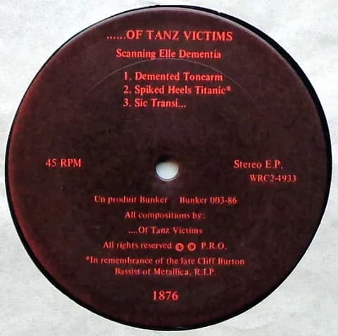 ...Of Tanz Victims — Scanning Elle Dementia
