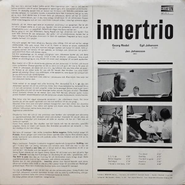 Jan Johanssons Trio — Innertrio