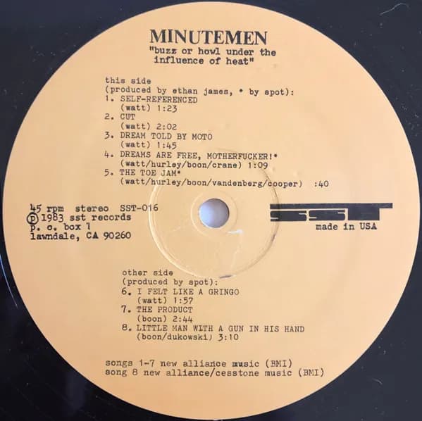 Minutemen — Buzz Or Howl Under The Influence Of Heat