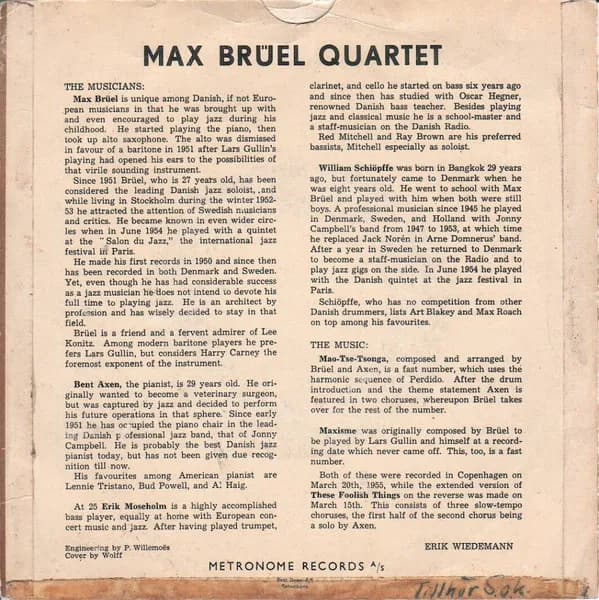 Max Brüel Quartet — Max Brüel Quartet Vol. 2