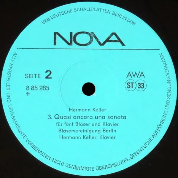 Hermann Keller — Dreieck - Zwei Elegien Nach Texten Von Georg Trakl - ... Quasi Ancora Una Sonata