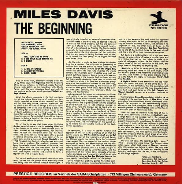 Miles Davis — The Beginning