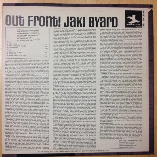 Jaki Byard — Out Front!