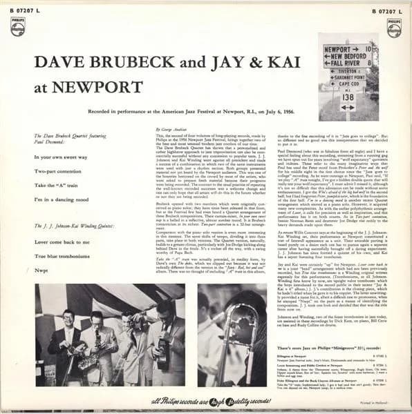 Dave Brubeck And J.J. Johnson And Kai Winding — At Newport