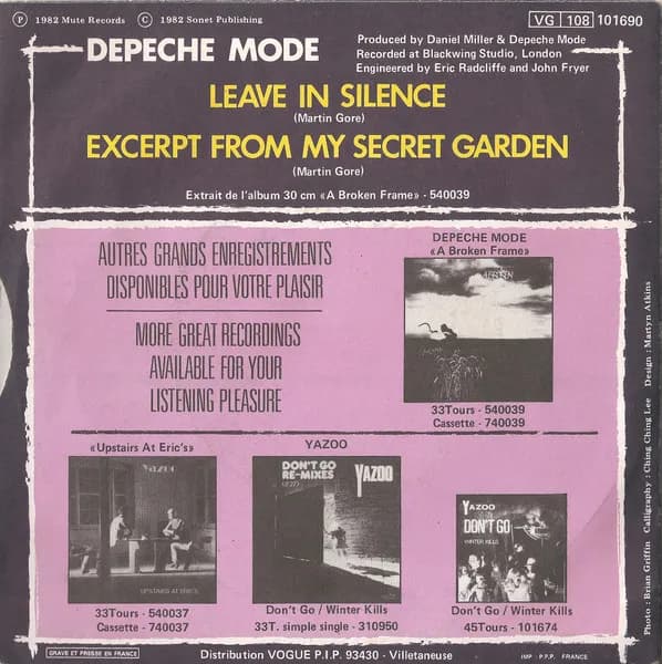 Depeche Mode — Leave In Silence