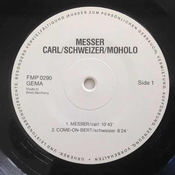 Irene Schweizer / Rüdiger Carl / Louis Moholo — Messer