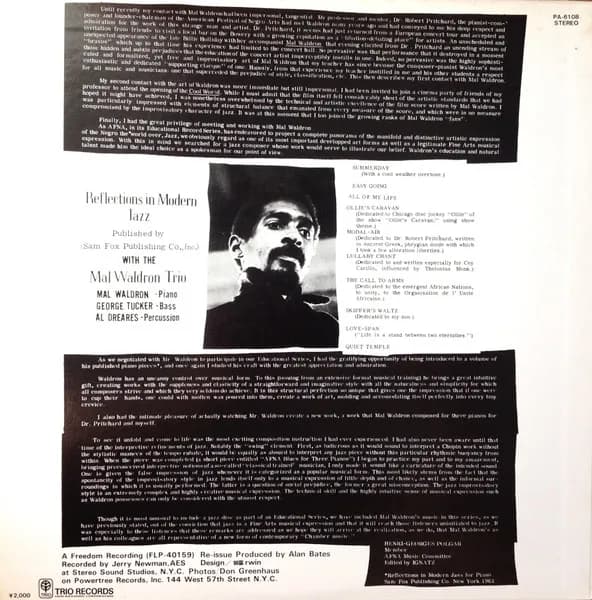 Mal Waldron = Mal Waldron — Les Nuits De La Negritude - Quiet Temple = クワイエット・テンプル