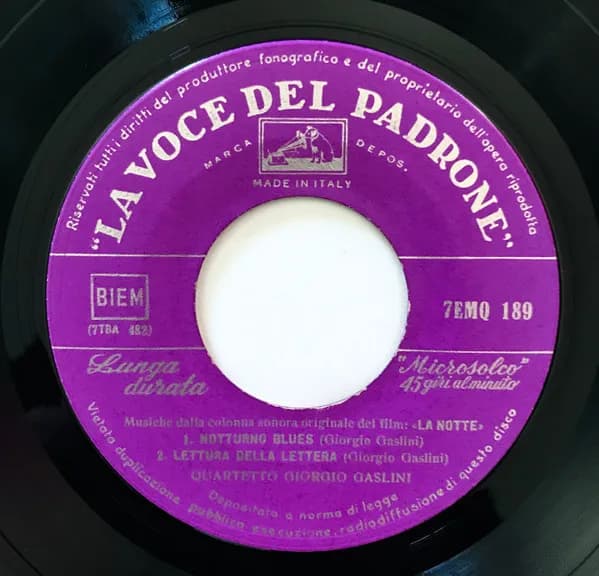 Giorgio Gaslini Quartet — La Notte
